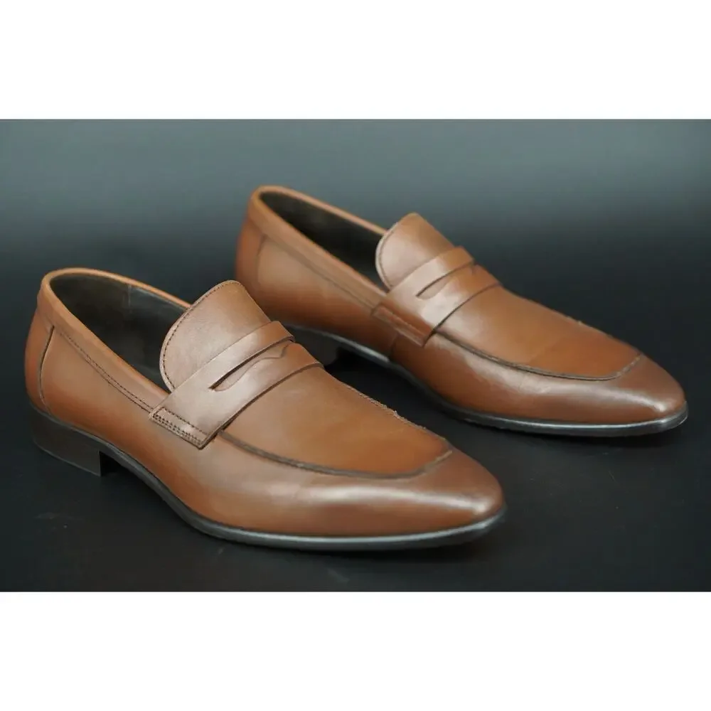 To Boot New York Brown Leather Nova Brown Leather Penny loafers Size 9 Men's